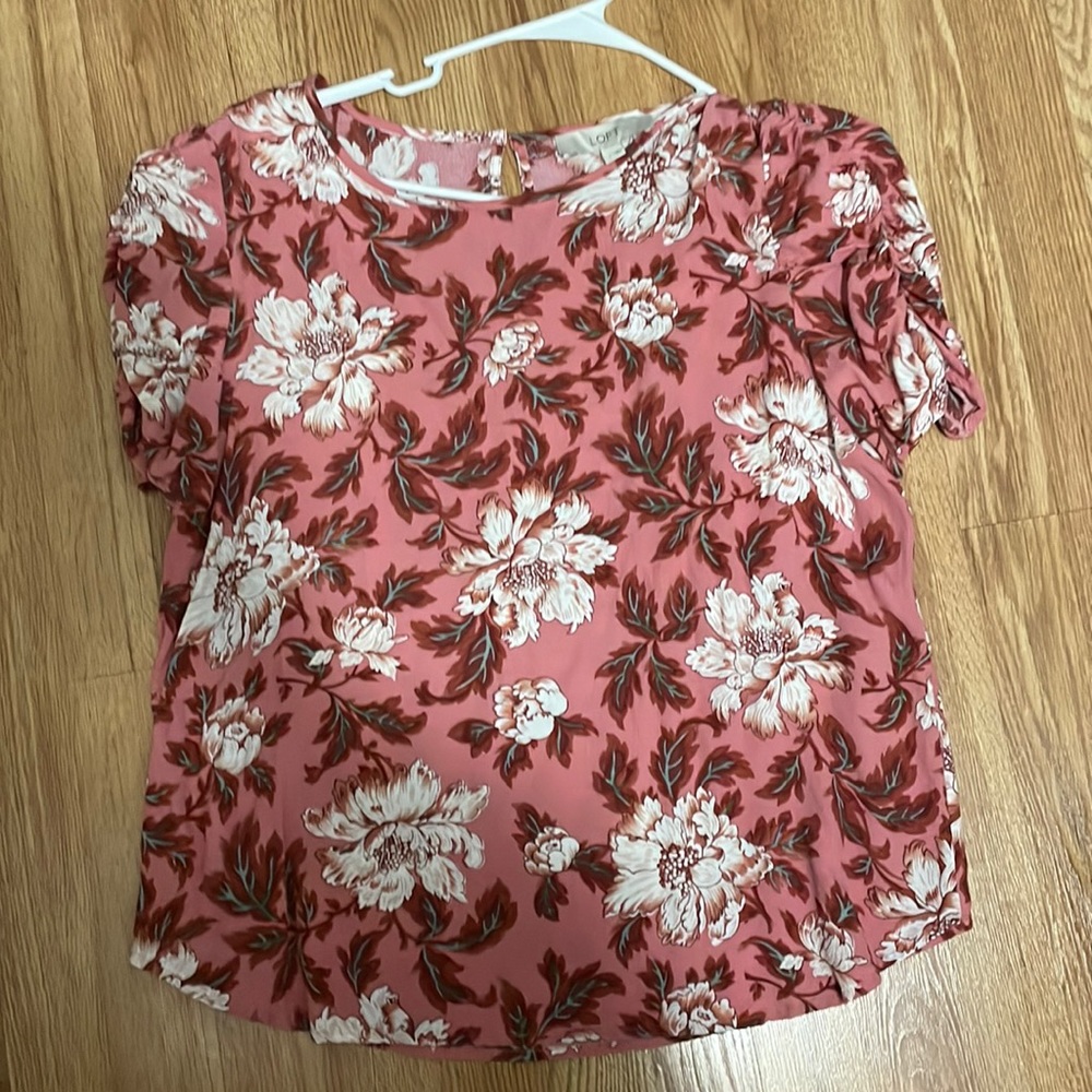 Loft Floral Short-sleeve Blouse